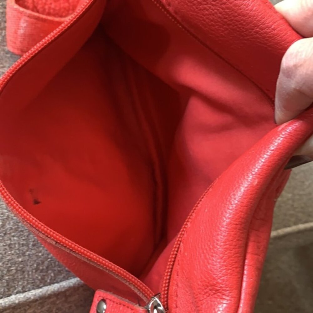 Vintage LEATHER | Cross Body | Travel | Bag | BRASS GROMMETS | Fossil | Poppy - Picture 5 of 5
